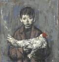 Xavier Bueno SpanishItalian 19151979 Boy with a Rooster