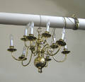 Contemporary brass chandelier
