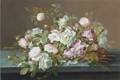 Raoul Maucherat de Longpre French 18431911 Still Life with Roses