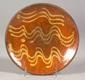 Slip Decorated Redware Plate