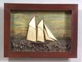 Framed Schooner Diorama