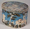 Wallpaper Covered Bandbox with Mythological and Neoclassical Scenes