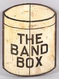 Painted Wooden The Band Box Trade Sign