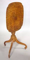 Classical Tiger Maple Tilttop Candlestand