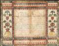 Watercolor Fraktur Birth Certificate