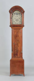 Massachusetts Federal mahogany tall case clock ca 1800