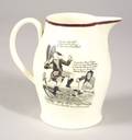Black Transfer Decorated Liverpool Jug