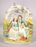 Staffordshire Pottery Figural Group
