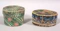 Two Small Wallpapercovered Bandboxes