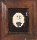American School 19th Century Miniature Portrait of a Lady