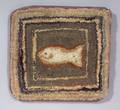 Small Cotton Figural Fish Hooked Rug