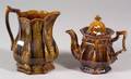 Bennington Pottery Flint Enamel Glazed Pitcher and Tea Pot