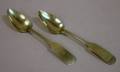 Pair of GW Bull Coin Silver Spoons