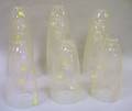Set of Twelve Colorless Cut Glass Candle Shades