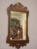Chippendale Parcelgilt Mahogany Veneer Mirror