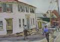 Watercolor Cape Ann Street Scene