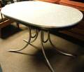 Vintage Mid20th Century Formica and Aluminum Kitchen Table