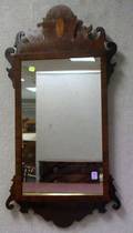 Georgianstyle Inlaid Mahogany Veneer Mirror