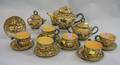 SixteenPiece Decorated Pottery Partial Tea Service