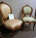 Three Victorian Rococo Revival Upholstered Carved Walnut Parlor Chairs