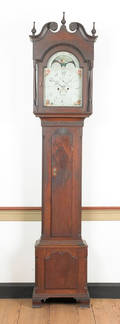 Pennsylvania Chippendale walnut tall case clock ca 1795