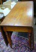 Late Federal Cherry Deep Dropleaf Dining Table