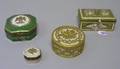 Four Small French Decorated Porcelain Lidded Trinket Boxes