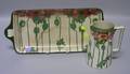 Royal Doulton Arts  Crafts Series Ware Poppies Pitcher and Tray
