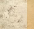 Attributed to Samuel Shelley British 17501808 Nude Sketch