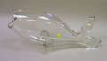 Murano Colorless Blown Glass Whale Figural Centerpiece
