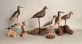 Three tin shorebirds