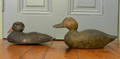 Four carved and painted duck decoys