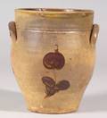 Floral Decorated Stoneware Jar