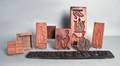 Collection of nine carved wood food molds