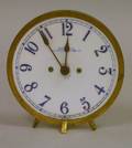 Waltham Watch Co Giltmetal Mounted Glass Candlelit Night Table Clock
