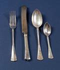Twentyfour Piece AustroHungarian 800 Silver Flatware Set for Six