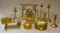Eleven Brass Table Items
