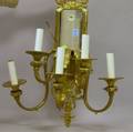 Cast Brass FiveArm Mirrored Wall Sconce