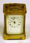 Waterbury Clock Co Brass and Glass Repeating Carriage Clock