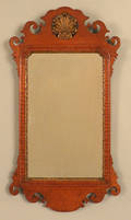 Chippendale style maple mirror