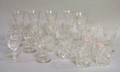 Twentyone Pieces of Colorless Cut and Pressed Glassware