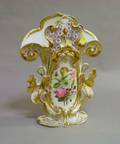 Large Paris Porcelain Gilt and Handpainted Floral Decorated Vase