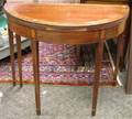 Federal Inlaid Mahogany Demilune Card Table