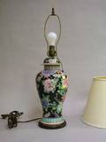Chinese Export Porcelain Famille Noir Porcelain Table Lamp