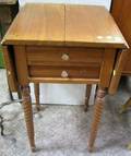 Federal Mahogany Dropleaf TwoDrawer Work Table
