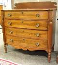 Federal Carved Mahogany Swellfront Bureau