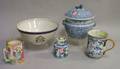 Five Assorted Chinese Export Porcelain Table Items