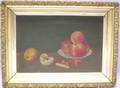 Framed American School Oil on Canvas Still Life with Fruit