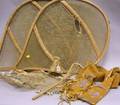 Seven Assorted Native American Hide and Wooden Articles