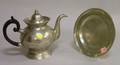 Richardson Pewter Teapot and a Pennsylvania Pewter Plate